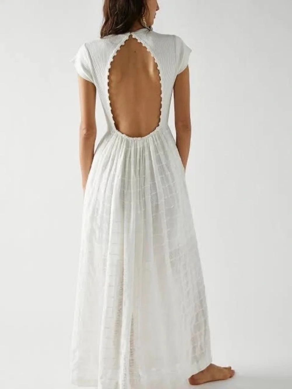 Free People Serenity Maxi Dress White XL New With Tags
